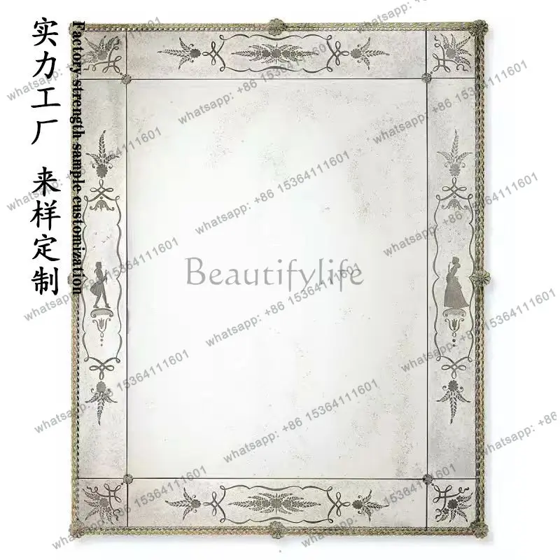 Premium makeup decorative mirror bathroom European home wall mirror