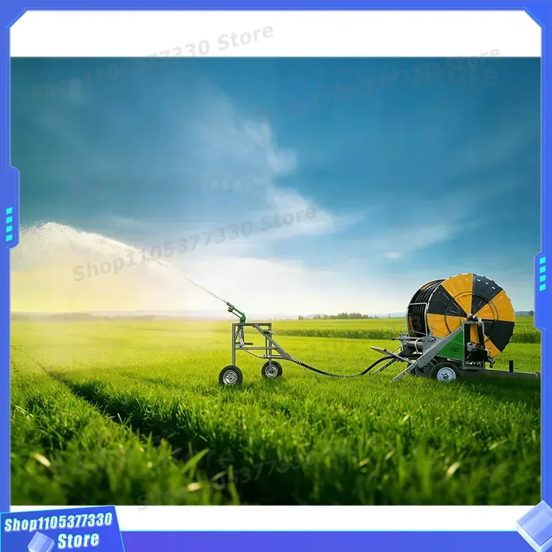 Farm Agricultural Machinery Roll Irrigation Equipment Travel Gun System for Field Watering Large Area Garden Hose Reel Kit