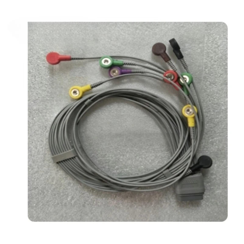 12 Lead Snap Type Holter ECG Lead Wire for SE-2012 Dynamic Electrocardiogram Recorder