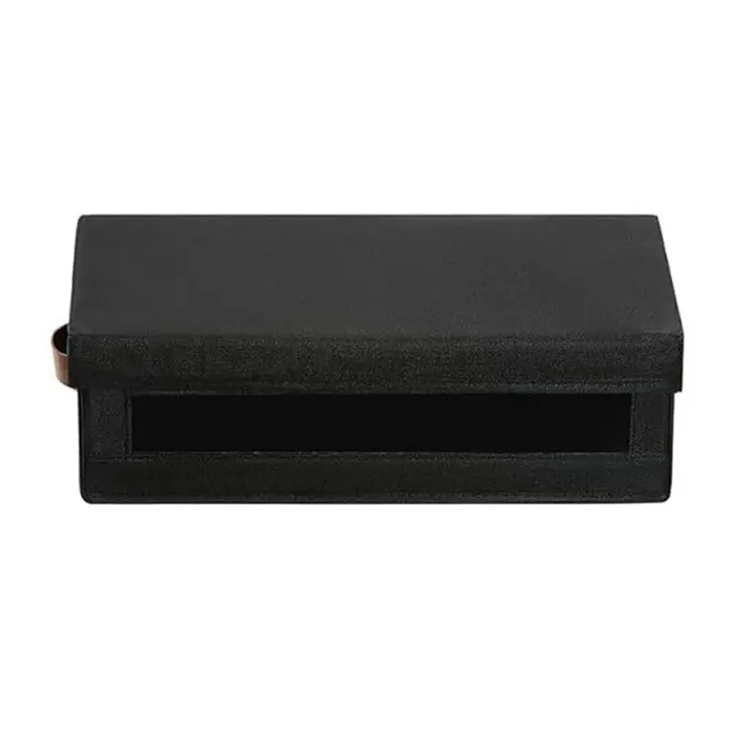 CD Storage Box With Visible Window Stackable CD Case Holder With Dustproof Lid And Handles