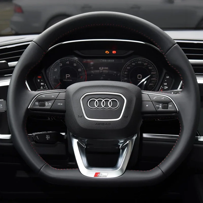 New Aluminium Alloy Car Steering Wheel 3D Sticker Emblem For Audi SLine RS Logo A3 A4 A5 A6 A7 A8 Q3 Q5 RS3 RS4 RS5 RS6 S3 S4 S5