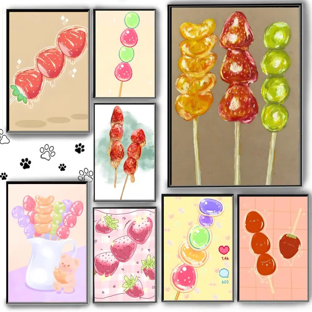 Tanghulu Poster Self Adhesive HD PVC Wall Art - Waterproof & Stain Proof For Home Office
