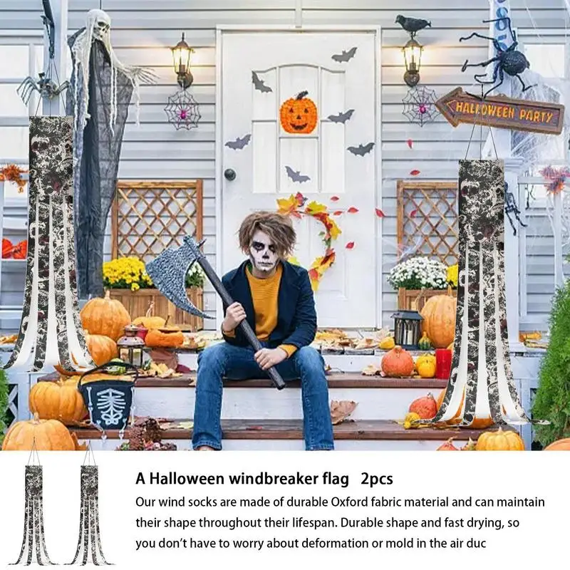 Хэллоуин Windsock флаг 2 шт. садовое дерево вечерние украшения Хэллоуин садовые ветровые носки декор для дорожки