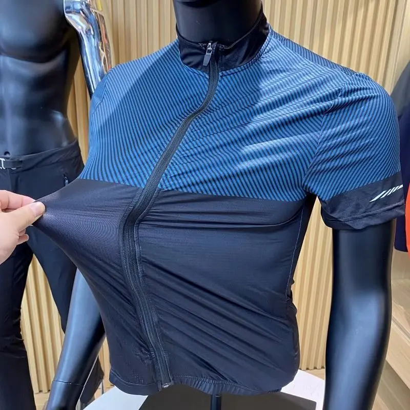 

2025 Summer New Product Sports Running Fitness Short Sleeve T-shirt Trendy Men's Slim Fit Shirt Top Handsome and Versatile
