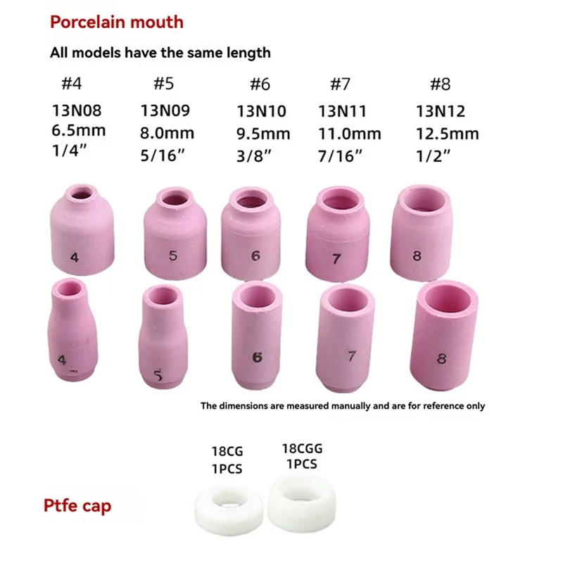 

ABDJ-68PCS TIG Welding Torch Accessories Kit Nozzle Collets Body Stubb Stubby Gas Lens Glass Cup Kit For WP-17/18/26