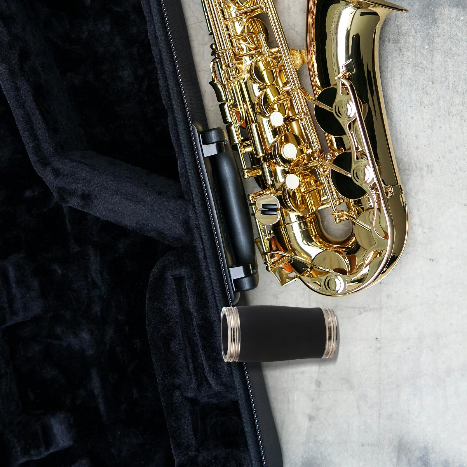 أنبوب برميل الكلارينيت 62 مم جزء استبدال أداة النفخ الخشبية لضبط درجة الكلارينيت خفيف الوزن ومتين