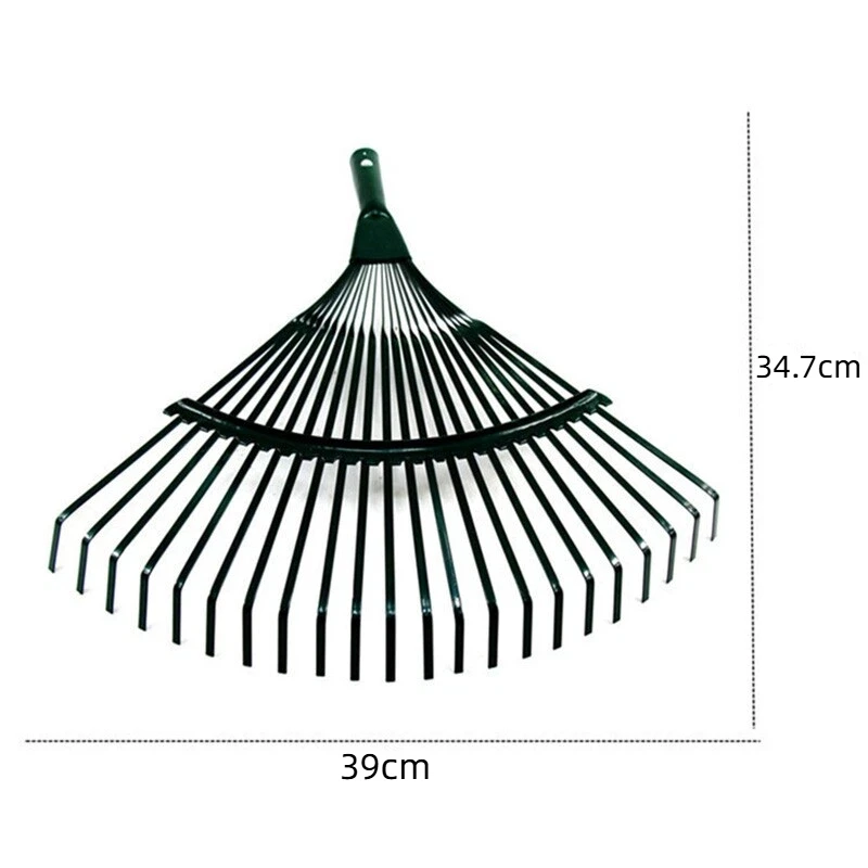 1pc Metal Grass Rake Head Fall Winter Leaf Cleaning Grass Rake Head High Quality Durable Grass Rake Head Gardening Accessories