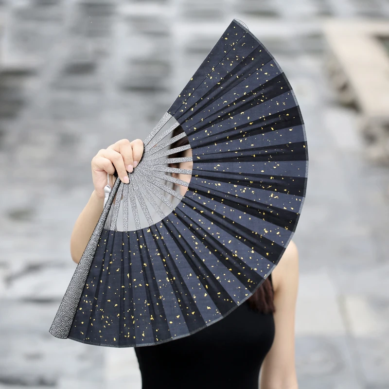 Xiangyun Spray Paint Ten Inch Stainless Steel Folding Fan Defense Kung Fu Fan Steel Bone Tactics Tai Chi Self Defense Tool