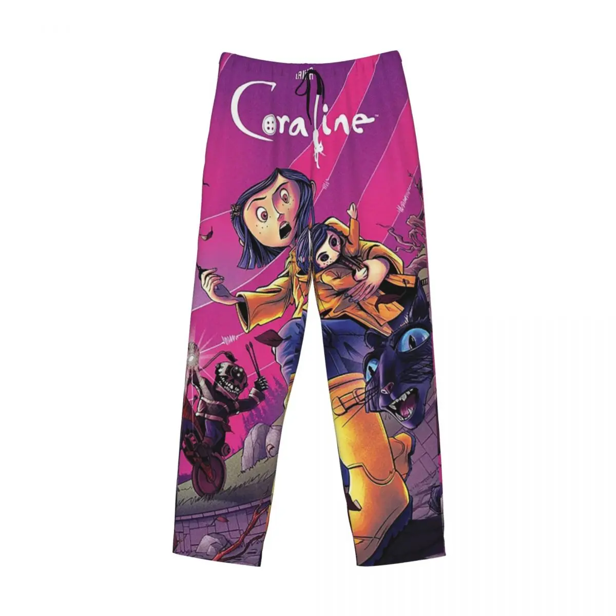 

Пользовательские очарованные анимационные пижамные штаны Coralines, мужская одежда для сна, штаны для сна с карманами