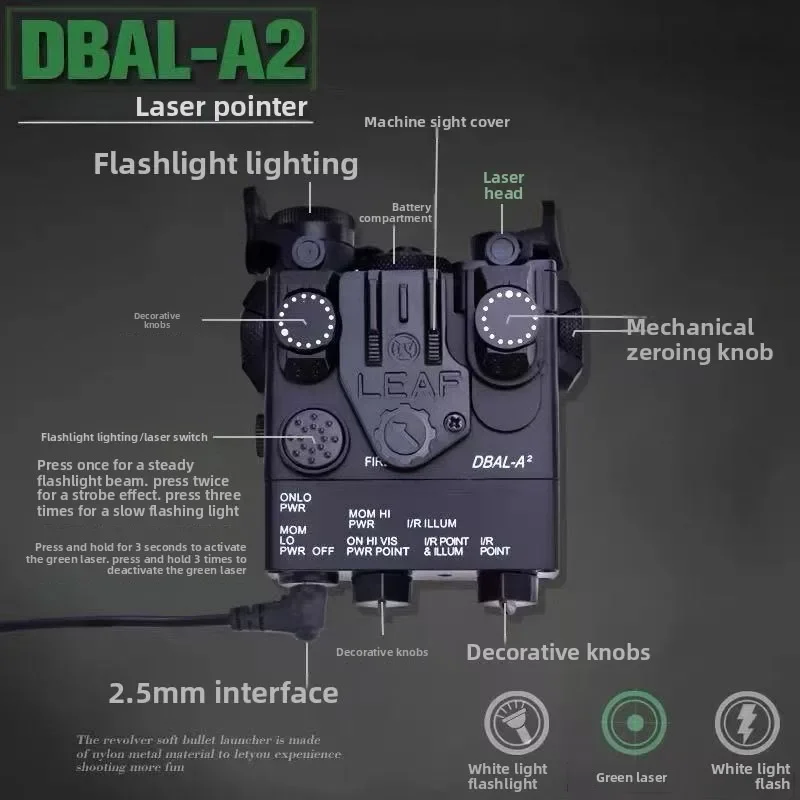 Stabile Ausgabe DBAL-A2 Komplettes Laser-Kit Konsistentes Rot-Grün-Laserpointer-Set M300 M600 Modellzubehör – Detail 3