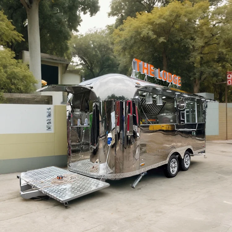 2025 Fully Equipped Us Standards Fast Food Cart 16ft Mobile Food Truck Food Trailers