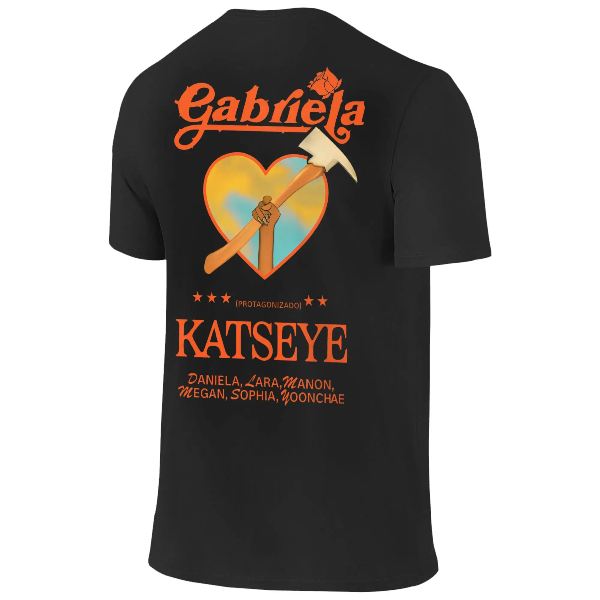 Katseye غابريلا جولة القطن تي شيرت للرجال الصيف Y2K مضحك تي شيرت س الرقبة الهيب هوب تي شيرت المتضخم بلايز رخيصة