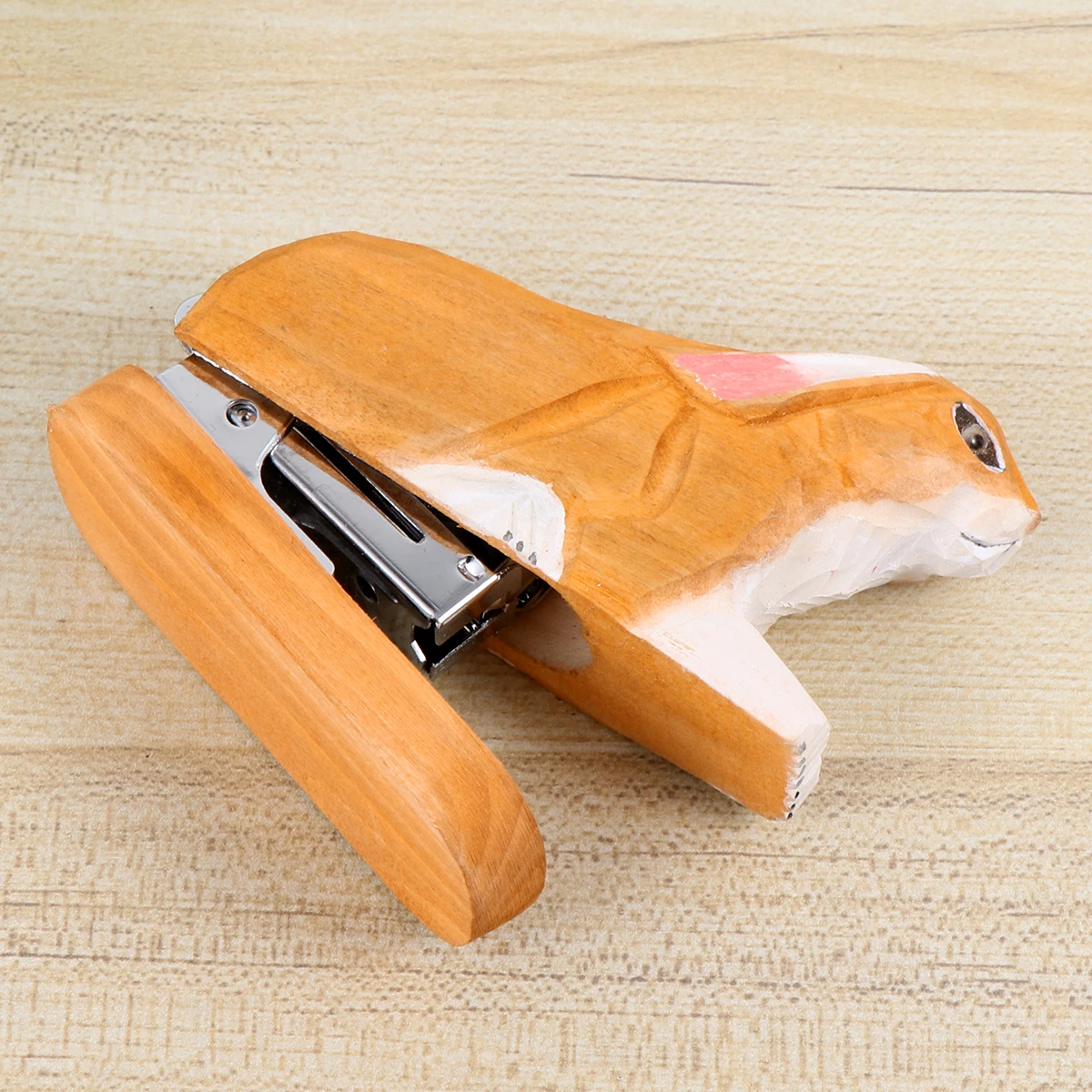 

Wooden Animal Portable Student Stationery Handy Desk Tool for Manual Stapling Machine Office Use Lightweight Compact