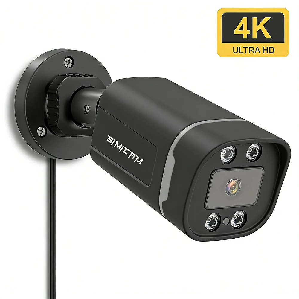 4K Poe IP Security Camera Outdoor Indoor Option 4MP/5MP/8MP Audio Night Vision WaterProof Surveillance Camera Onvif for NVR
