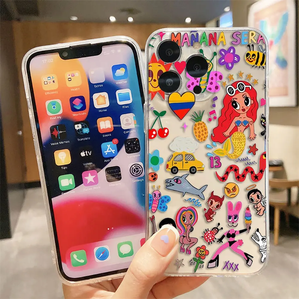 

Manana Sera Bonito K-Karol G Clear Phone Case For Redmi Note 15 14 13 12 11 11T 11S 10 9 10S 9S 8 Pro Max Plus Shell Case Cover
