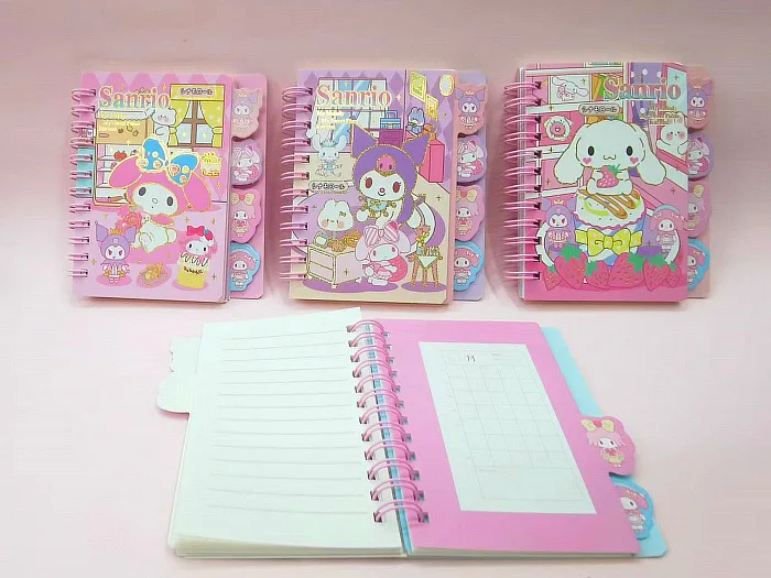 Sanrio Family Portable Handbook Notepad Small Gift Student Stationery Creative Cute Cartoon Decorative Girls Toys