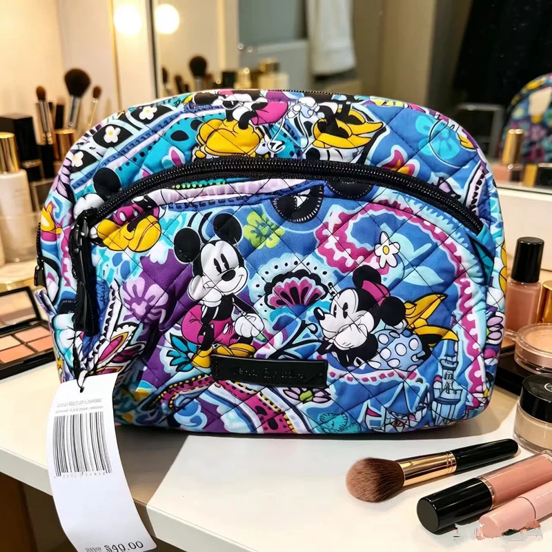 Vera Bradley Limited Edition  Cosmetic Bag Portable Storage Waterproof Travel Toiletry Bag British Style Zipper Closure
