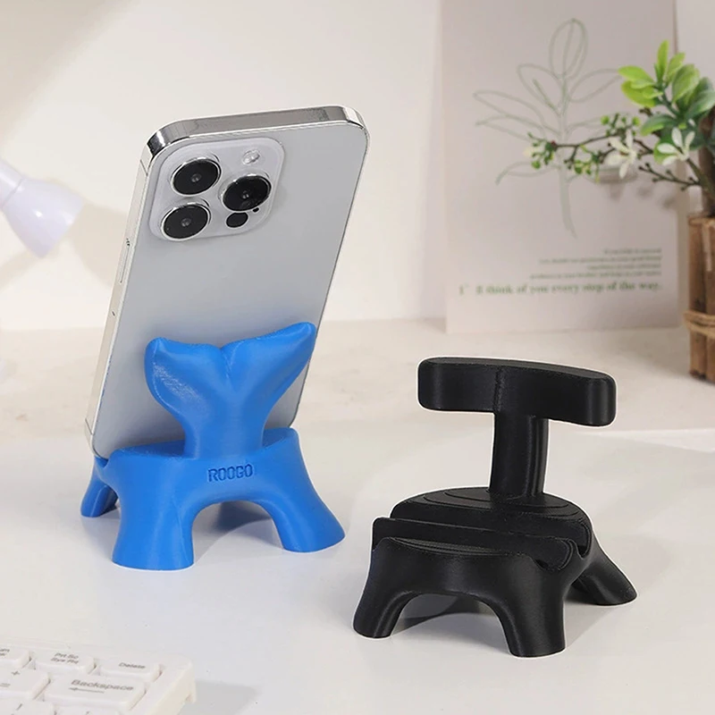 1pc Dopamine Color Creative Stool Phone Stand, Desktop Office Desk Fun Decor, Tablet Support Holder, Photo Frame Stand