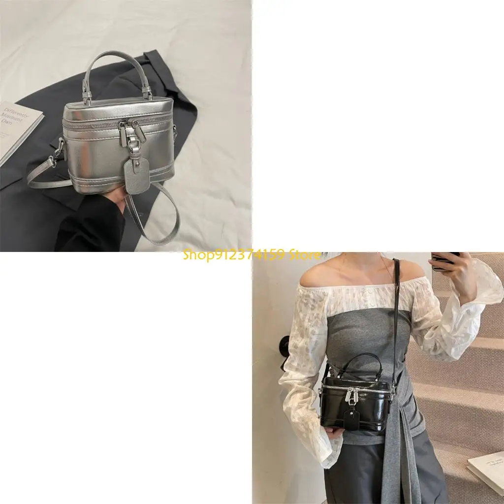 

G5AE Women Crossbody Bag PU Leather Shoulder Bag Top Handle Handbag Fashion Box Bag