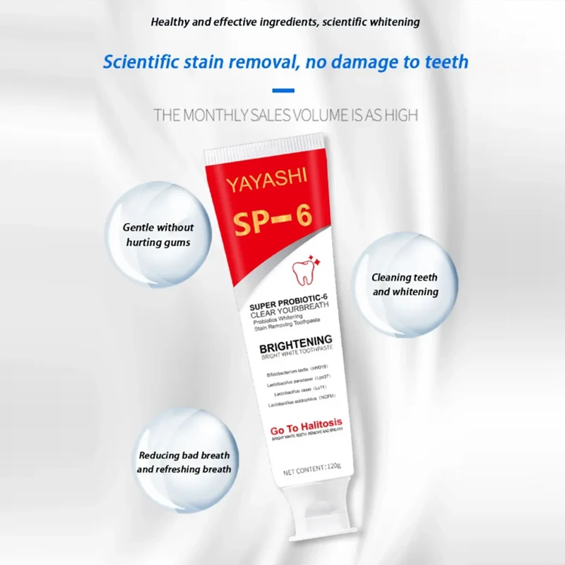 SP-4/6/8 Probiotic Toothpaste Effective Cleaning Teeth And Refreshing Breath Oral Cleaning Toothpaste Teeth Care Products