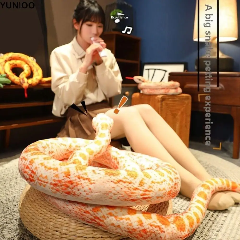 160 cm kunstmatige python knuffel cartoon creatieve gesimuleerde slang pluche pop zachte levensechte knuffel pop woondecoratie