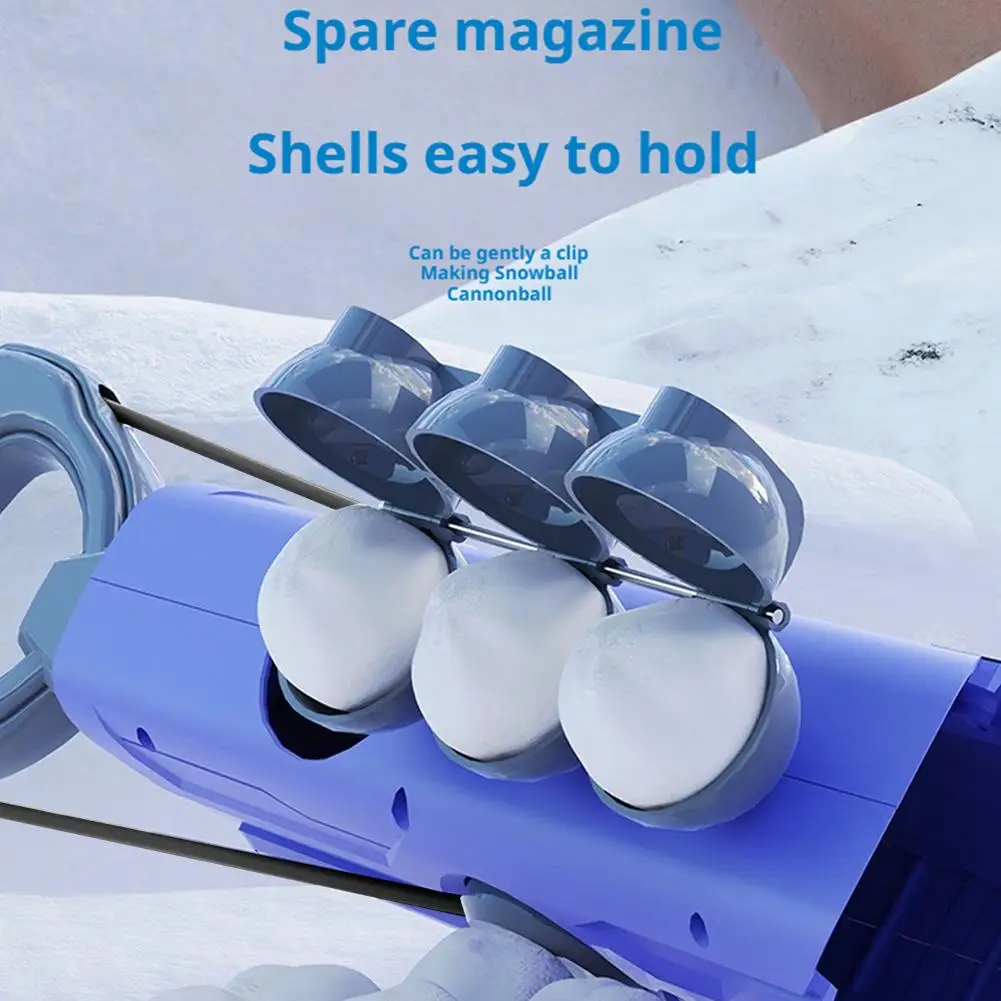 Schneeballwerfer, Spielzeug für Kinder, Outdoor-Maker, Werfer mit Griff, 3 runde Schneebälle, Outdoor-Interaktionsspiel für den Winter