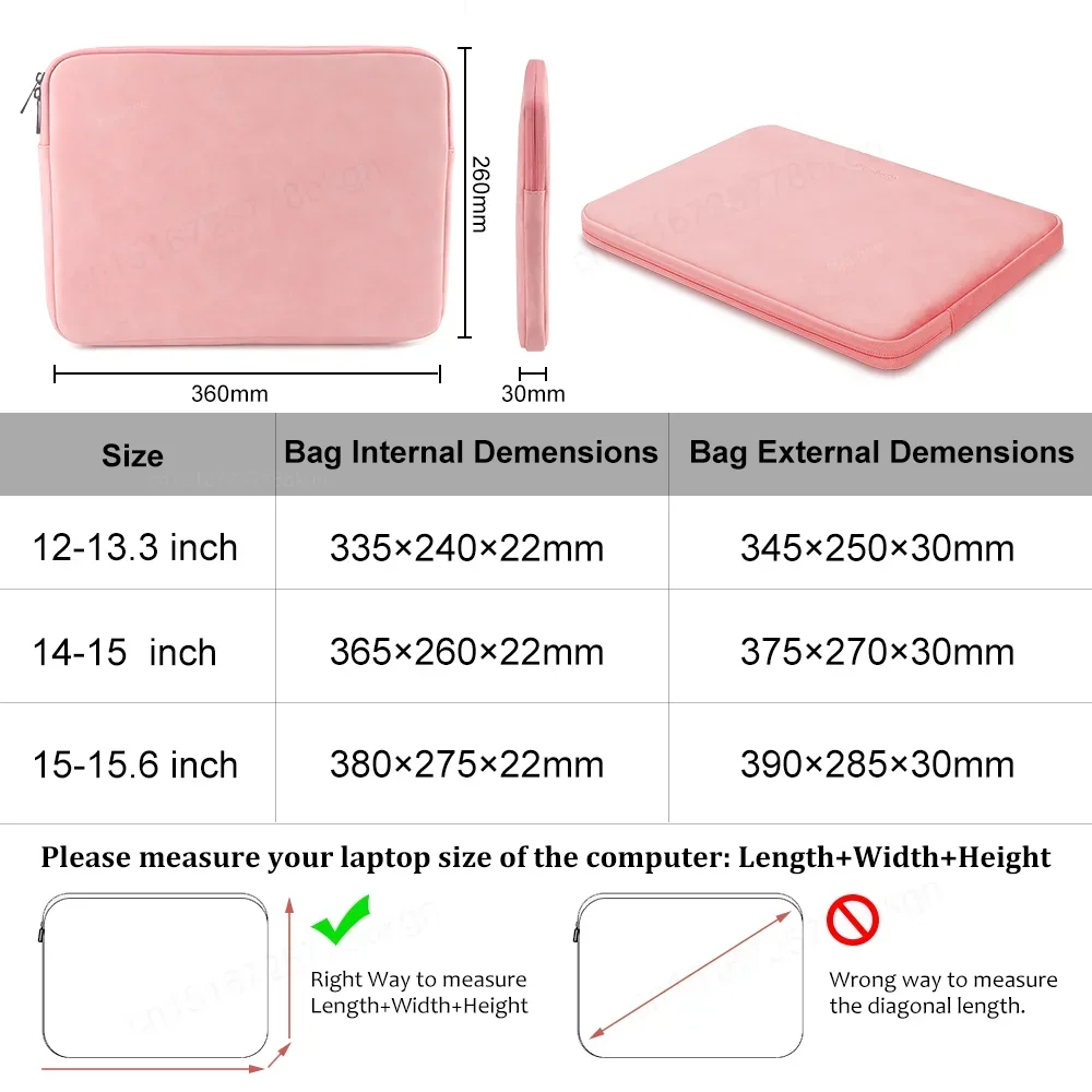 Fotografia 4: Bolsa para laptop para macbook air pro 13 13.3 14 15.4 15.6 polegadas bolsa para notebook lenovo asus hp dell bolsa portátil capa