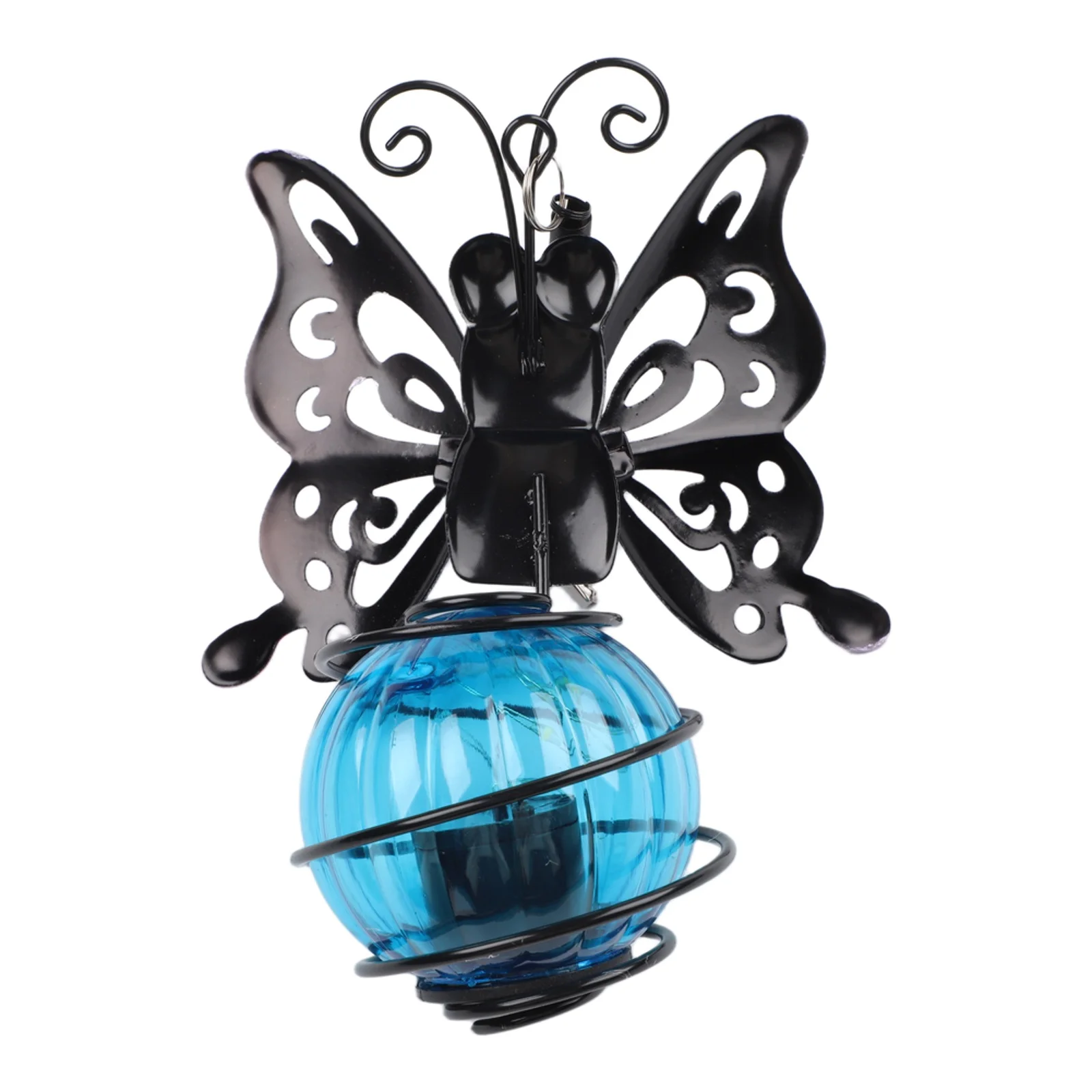 Butterfly Garden Solar Lanterns with Elegant Abstract Design 13.5cm Iron IP44 Waterproof Outdoor Hanging Light