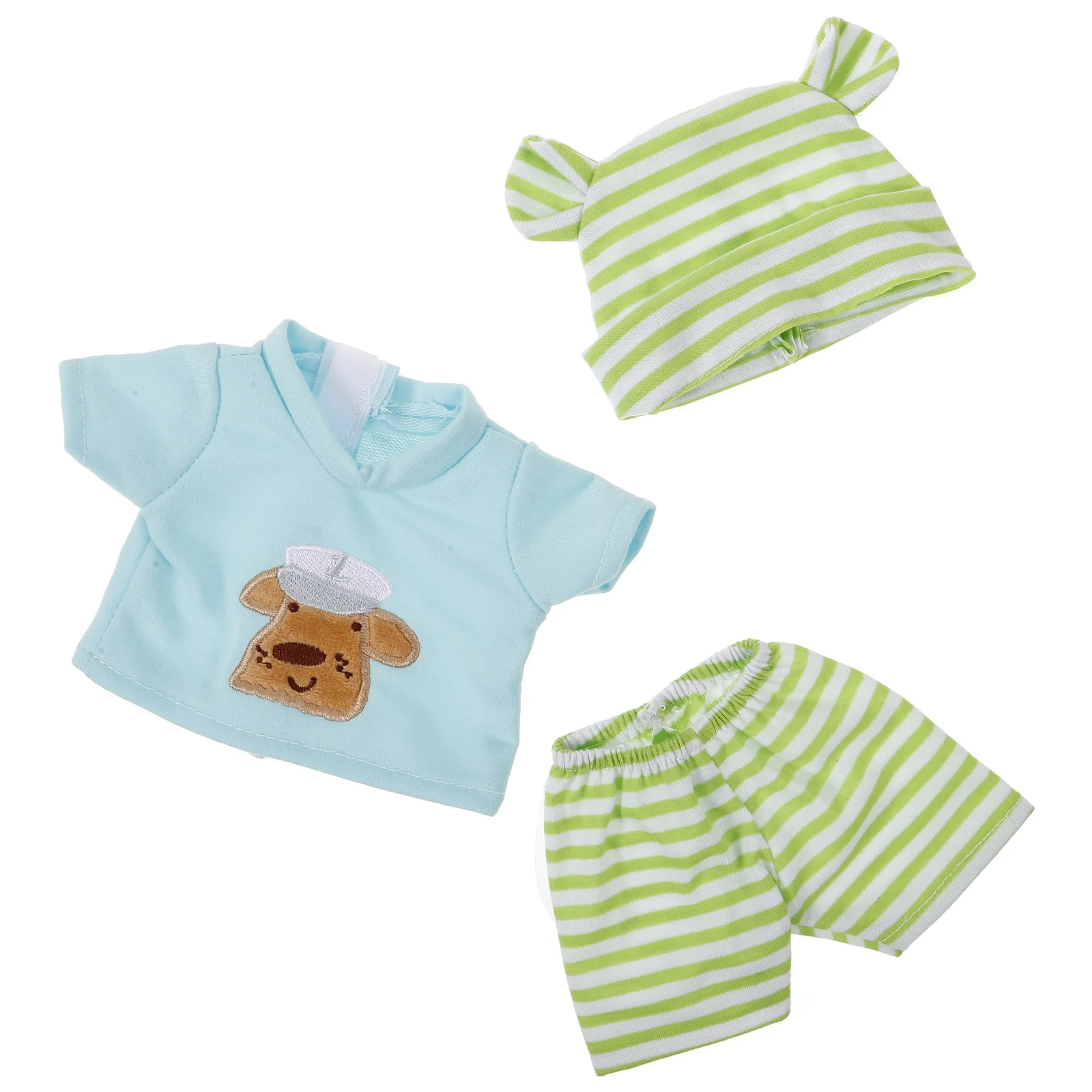 

10 Inch Reborn Accessories Vinyl Clothes for Stuffed Animals Pajamas Matching Clothing