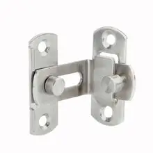Stainless Steel 90 Degree Right Angle Door Latch Lock Adjustable Stop Bolt Hasp For Barn Sliding Room Door Installation