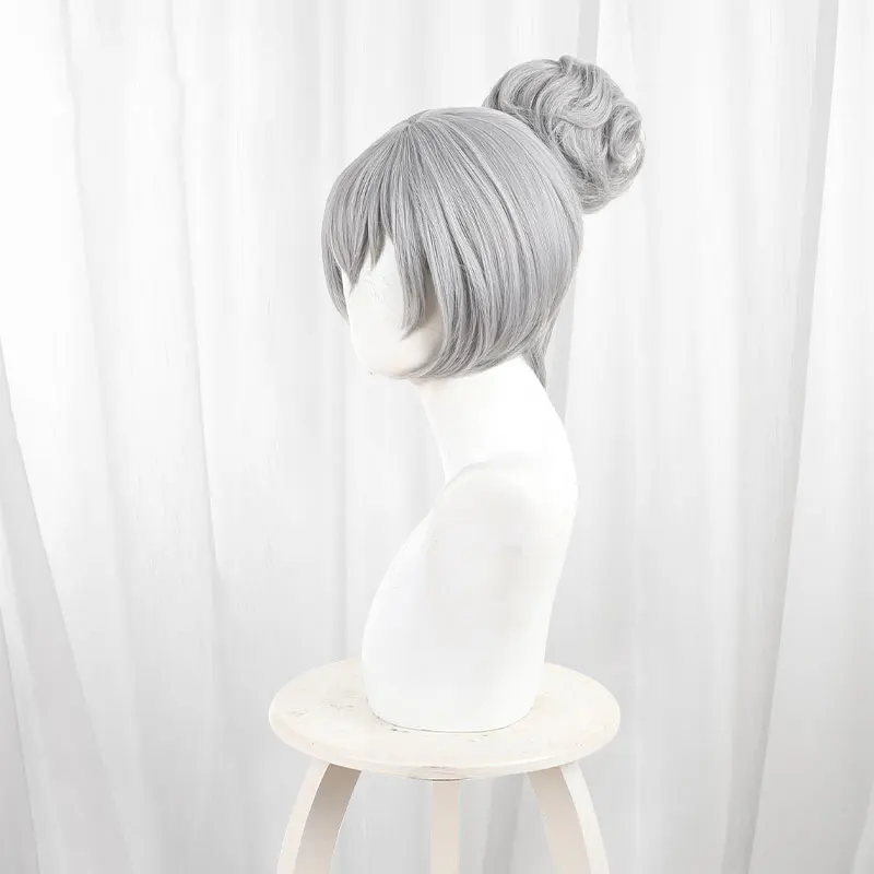 Zoo Poliziotto Judy Parrucca Cosplay Abito da festa Palla di fiori Panino Capelli grigi Adorabile coniglietto Orecchie di coniglio Fascia per le donne Halloween