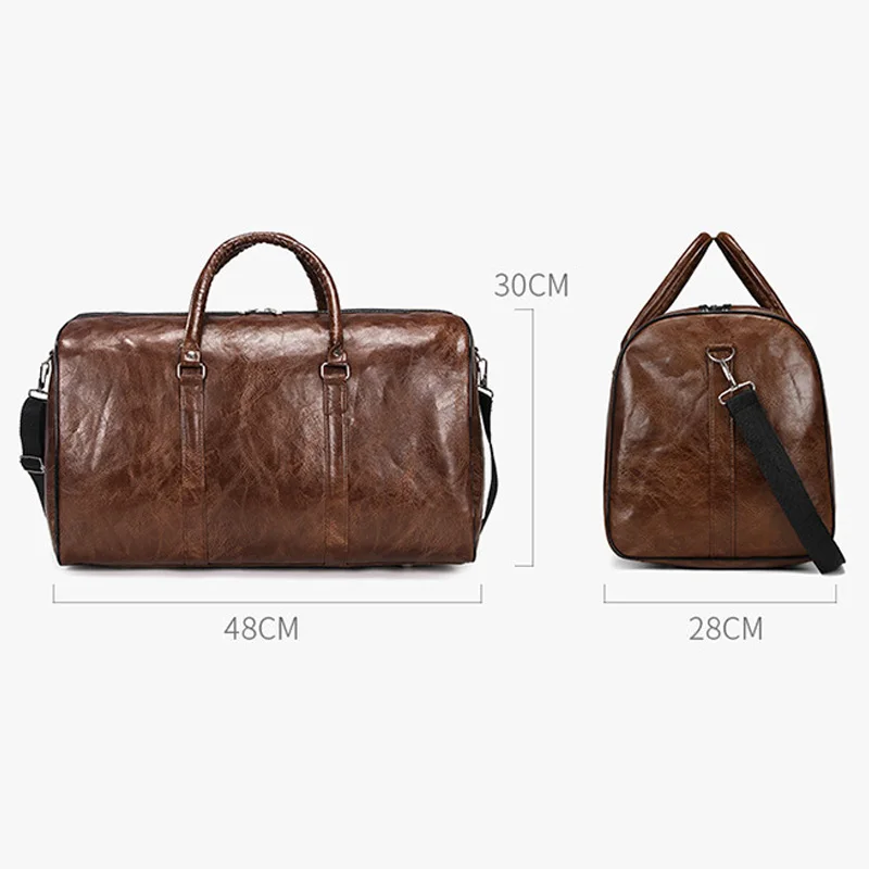 Sports Gym Bag Men and Women Bags New Pu Travel Bag Large Capacity Waterproof Short-distance Luggage Bag