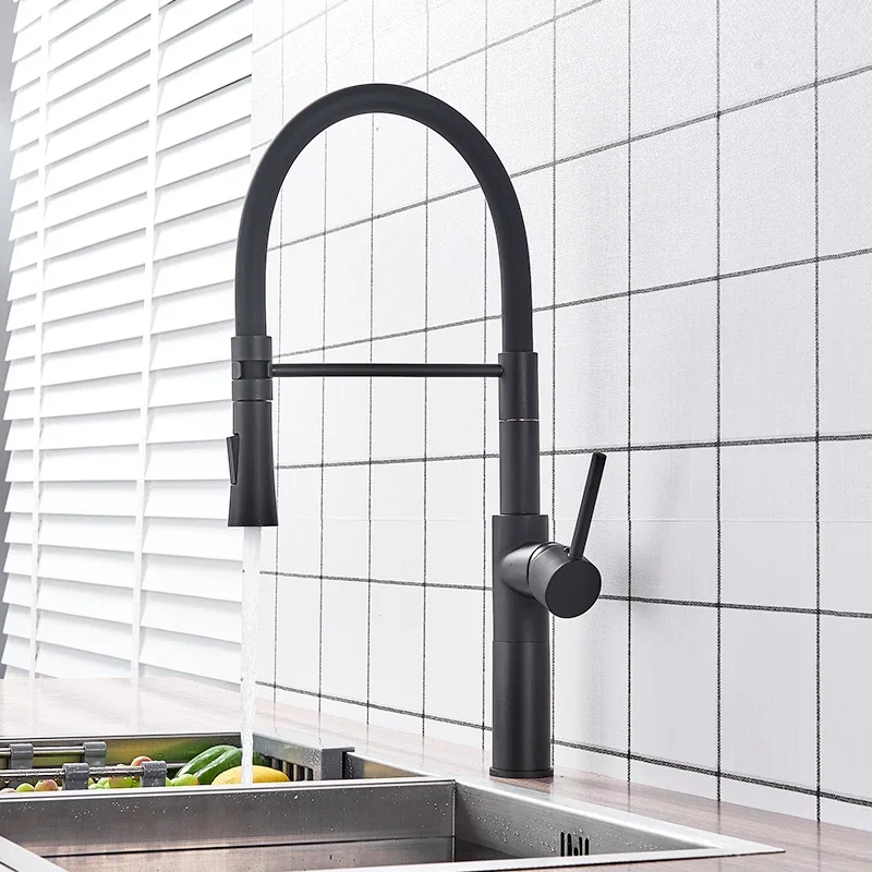 

Vidric Matte Black Chrome Kitchen Faucet Pull Down Sprayer 360 Rotation Torneira De Cozinha Single Lever Mixer Tap Kitchen Tap