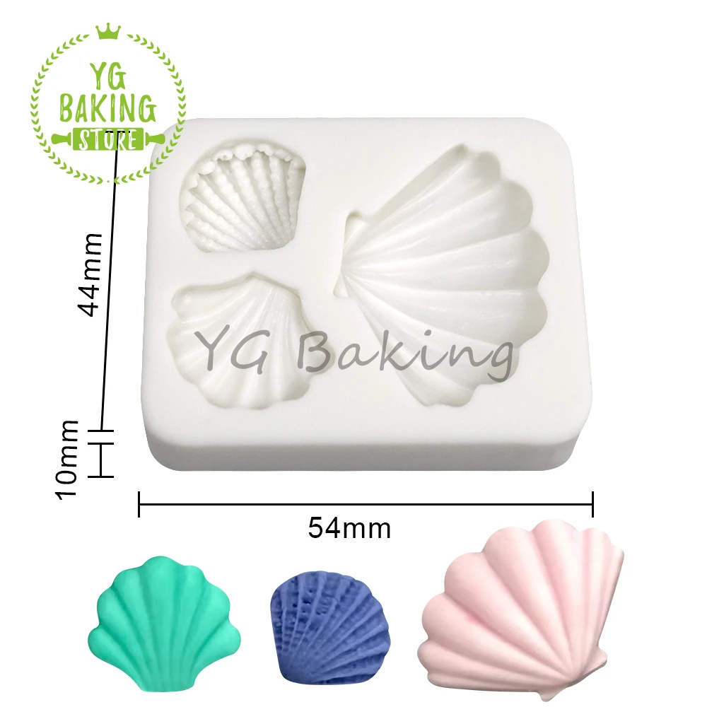 Dorica Small Seashell Design stampo in Silicone 3D cioccolato fondente stampo fai da te argilla forma strumenti per decorare torte accessori per la