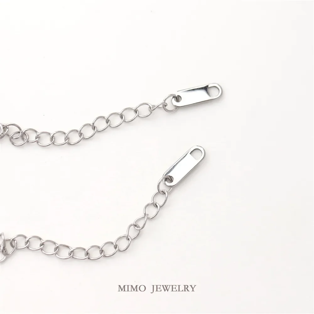 Non fading titanium steel Primary color extension chain Adjustable lobster clasp tail chain DIY necklace bracelet ending