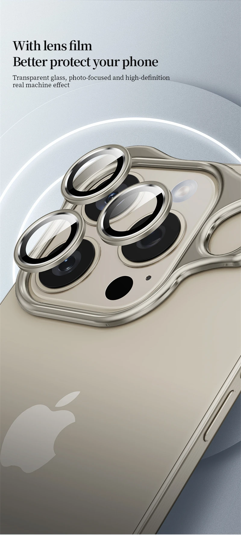 Casing Ponsel Tanpa Batas Logam Alien Mewah untuk iPhone 16 15 14 13 12 Pro Max Pelindung Lensa Penutup Belakang Campuran Aluminium Tahan Benturan