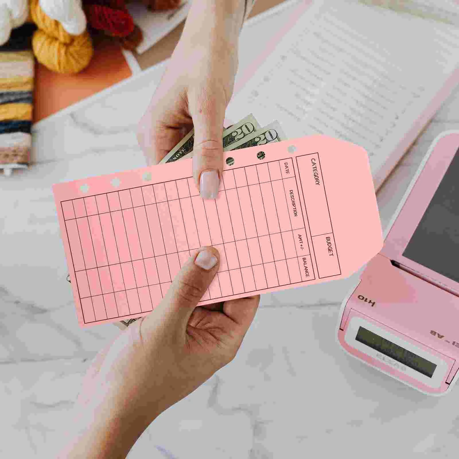 12 Pcs Colored Kraft Paper Envelope Set Budget Planner Supplies Cash Envelopes Binder Budget Sheets Cover Letter Envelopes