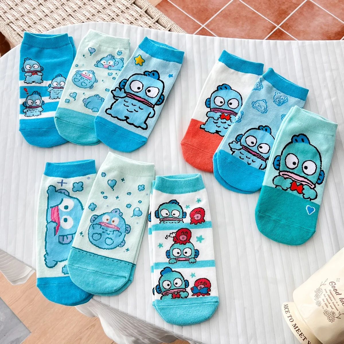 

5 Pairs of Clownfish Socks Cartoon Anime Cute Boat Socks Combed Cotton Breathable, Sweat-Wicking, Anti-Friction Unisex Gift