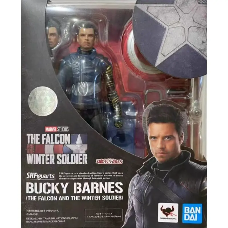 In Stock Original BANDAI S.H.Figuarts Falcon Bucky Barnes Winter Soldier Captain America Series Anime Figures Model Toys