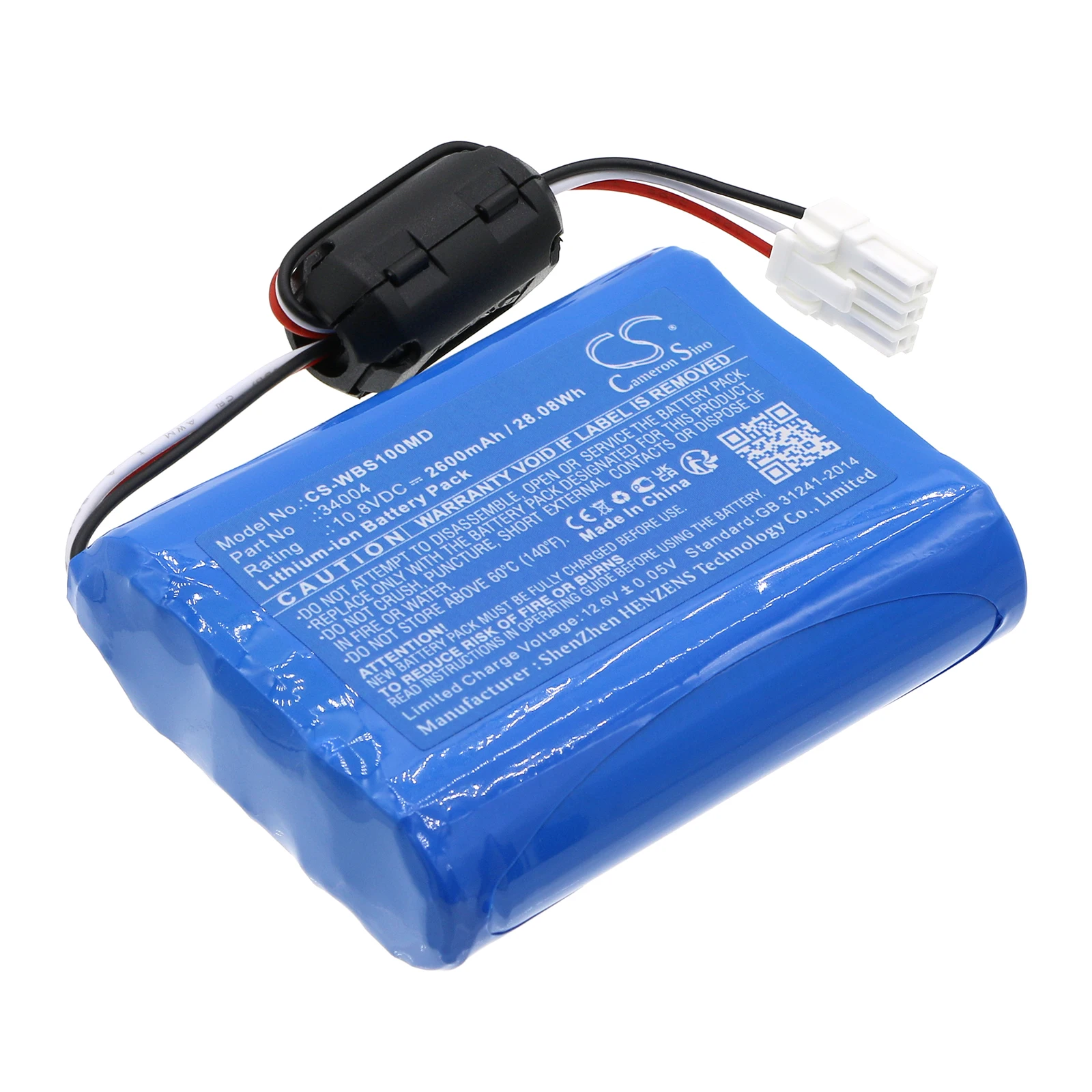 CS Replacement Battery For Welch-Allyn VS100, VS100 Spot Vision Screener 30018-EX, 34004 2600mAh / 28.08Wh