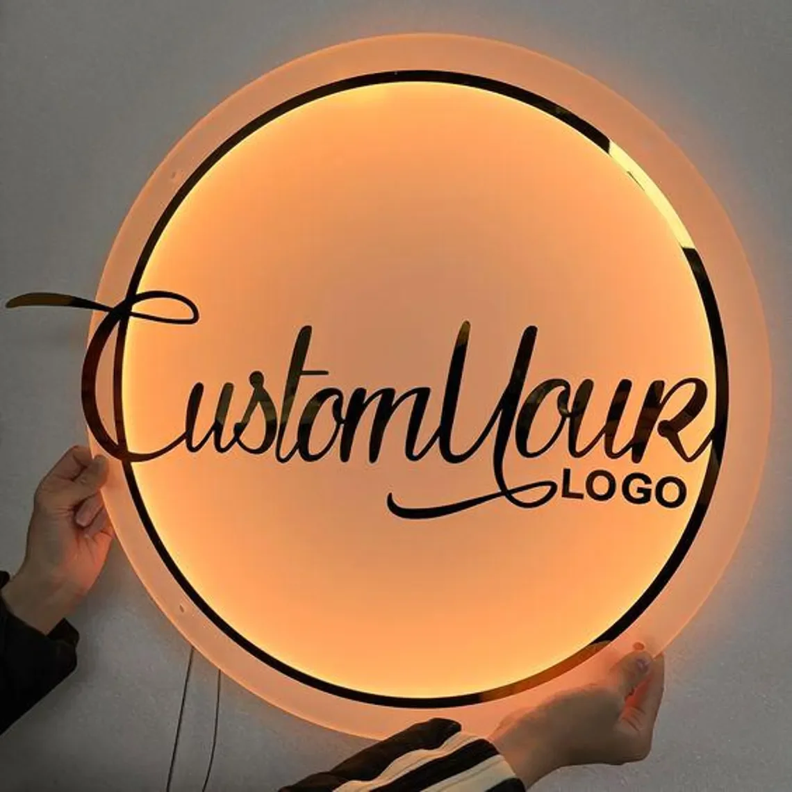 

Custom LED Acrylic Metal Signs Used For Business Logo Bar Office Coffee Shop 3D Beauty Hair Studio Sign Acrylic LED Neon Signs
