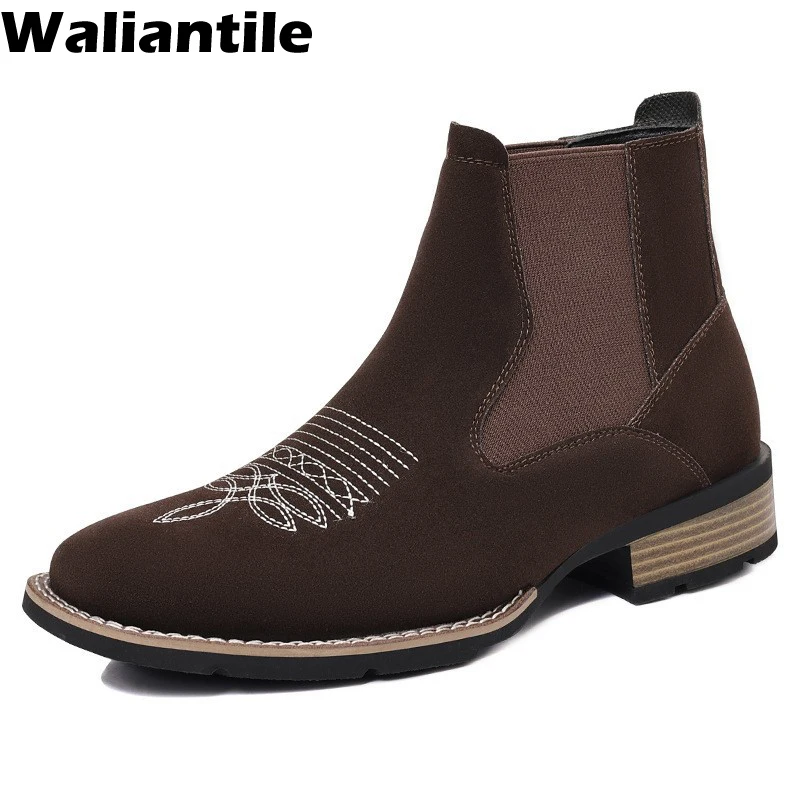 

Newest Hight Quality Chelsea Boots Shoes For Men Women PU Leather Retro Ankle Boots Outdoor Casual Pointed Toe Short Boots Men