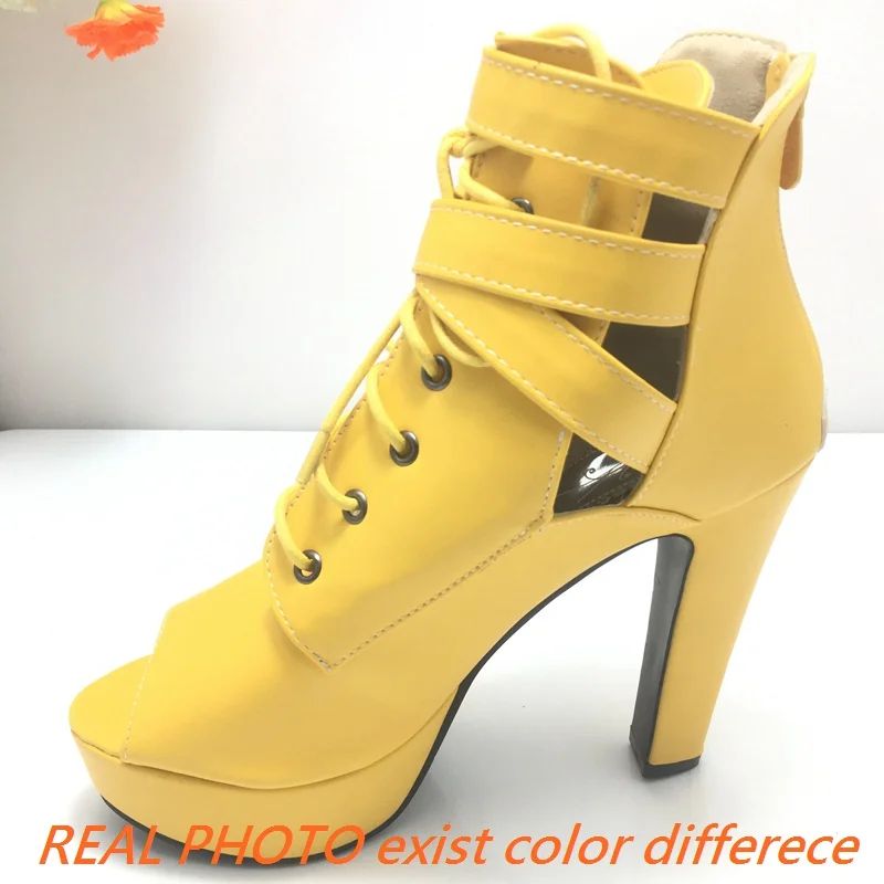 REAVE CAT Luxry Ladies Shoes Open Toe Thick Heels 12cm Lace Up Buckles Platform 3cm Women Sandals Party Big Size 48 49 50