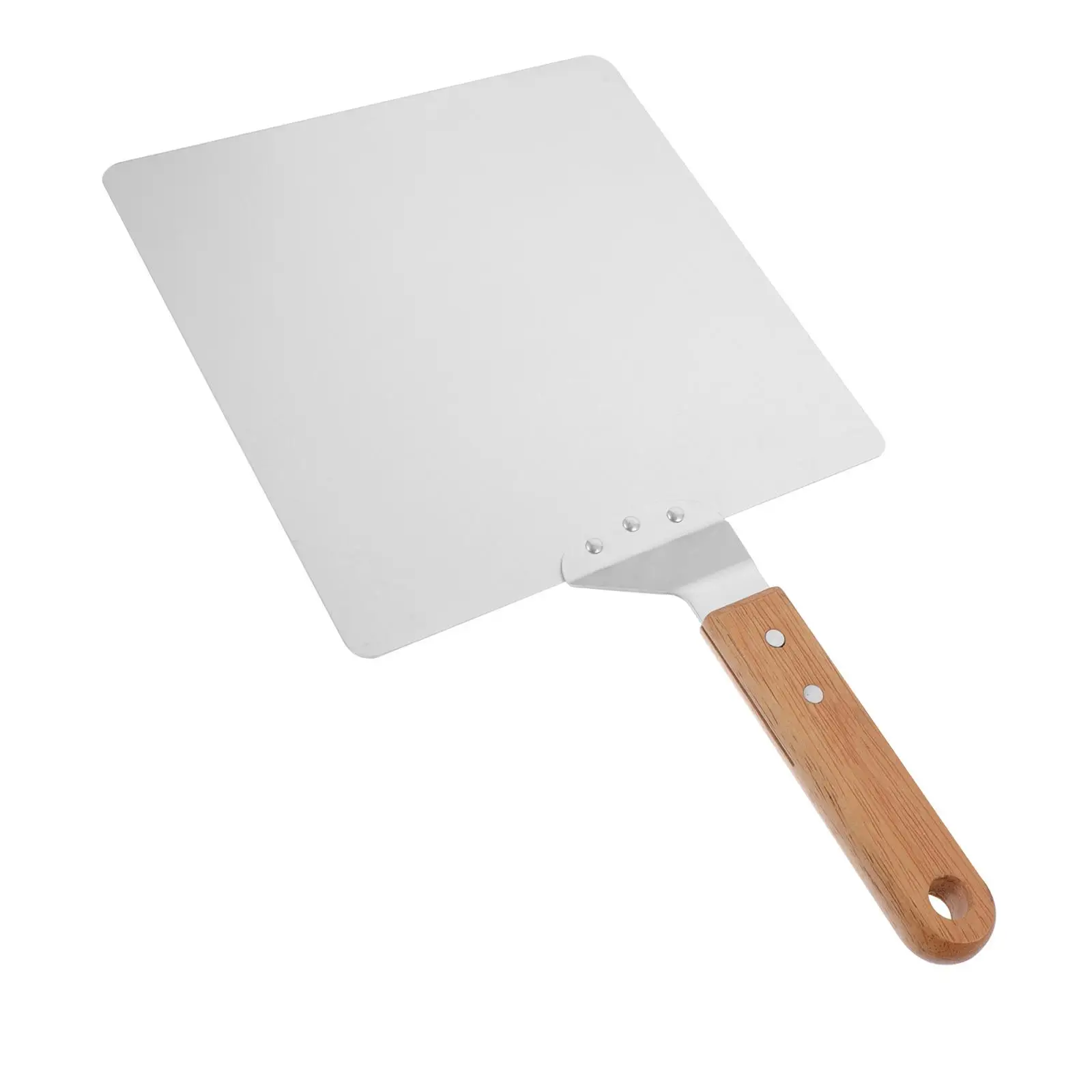 

1pc Pizza Shovel Lightweight Stainless Steel Wooden Handle Easy Clean Anti Rust Kitchen Restaurant Baking Tool Space Saving