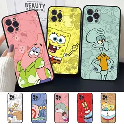 Lustige Cartoon s_spongebobs s_square pants Mouse pad für iPhone 15 14 11 12 13 Mini Pro xs Max Cover 6 7 8 plus x xr se 2020 Fonds