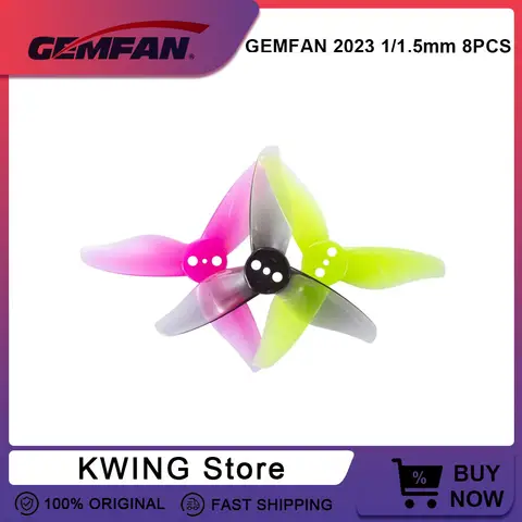 8PCS Gemfan Hurricane 2023 2X2.3X3 3-Blade Toothpick Propeller 1mm 1.5mm for RC FPV Racing Freestyle 2inch Toothpick Drones