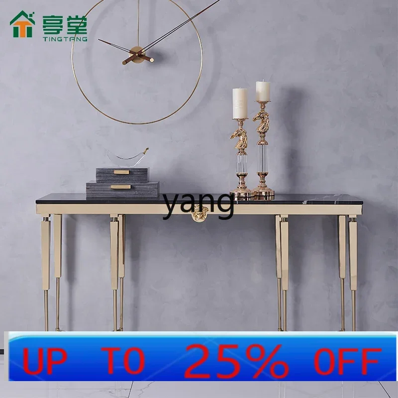 

Стол для прихожей LTT из мрамора с декоративным шкафом из нержавеющей стали, простая мебель