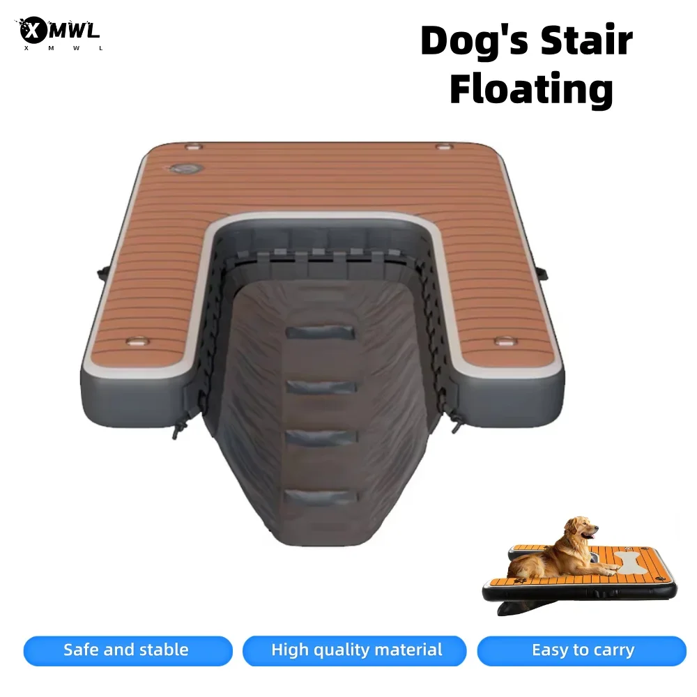 

Water Dogs Play Inflatable Platform Stand Up Dog Ramp Dogs Climb Ladders Dog Stair Floating Board for Swimming Pool Pet Floating