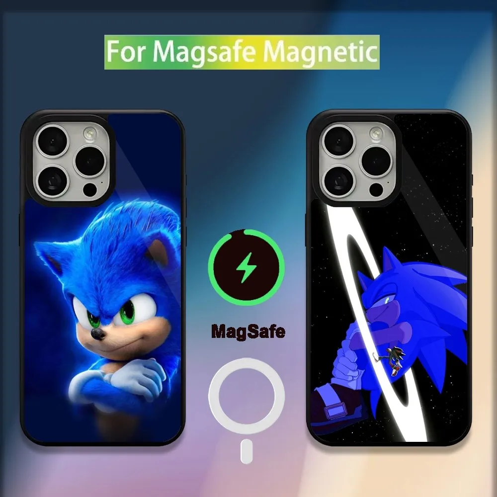 The HedgehogS S-SonicS   Phone Case For iPhone 16,15,14,13,12,11,Plus,Pro,Max,Mini Magsafe Magnetic Wireless Charging