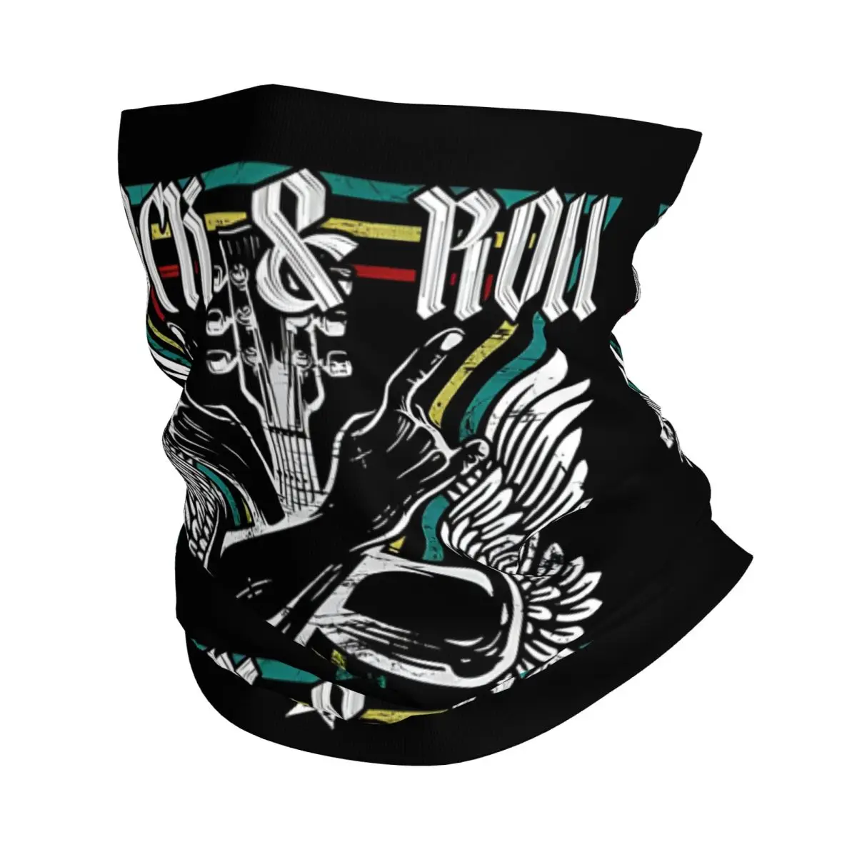 Rock And Roll Guitar Wings Headband Neck Warmer Men Ski Running Tube Scarf Medical Nurse Face Bandana Gaiter